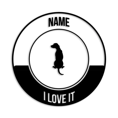 ダルメシアン 文字入れ可能 ペット 犬 カッティング ステッカー (st-149-47)