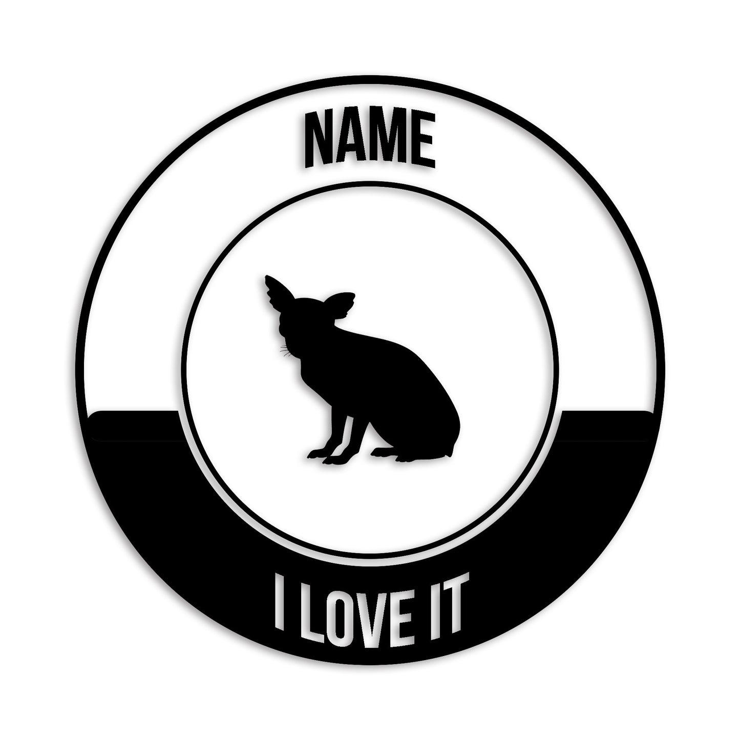 チワワ 文字入れ可能 ペット 犬 カッティング ステッカー (st-149-51)