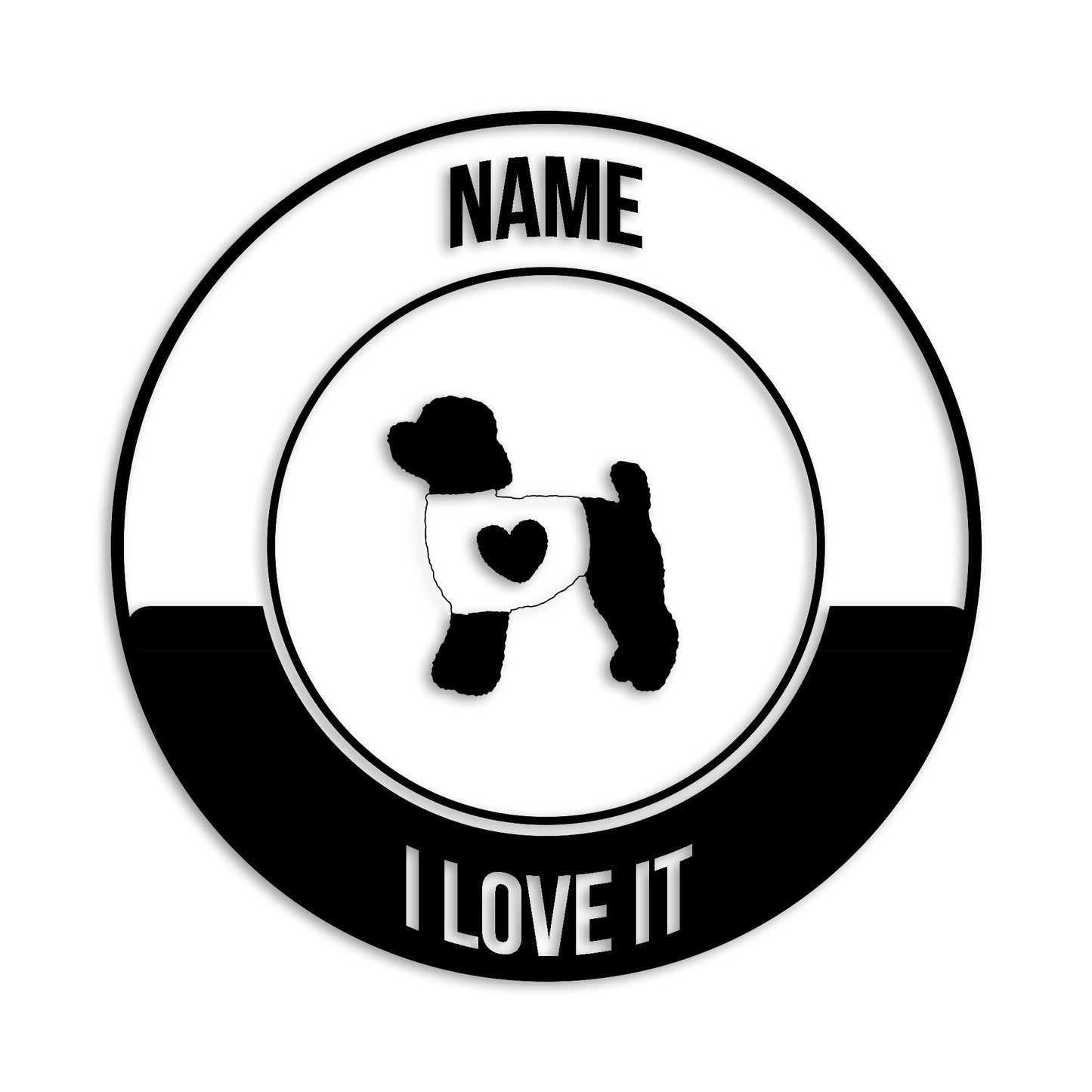 トイプードル 文字入れ可能 ペット 犬 カッティング ステッカー (st-149-55)