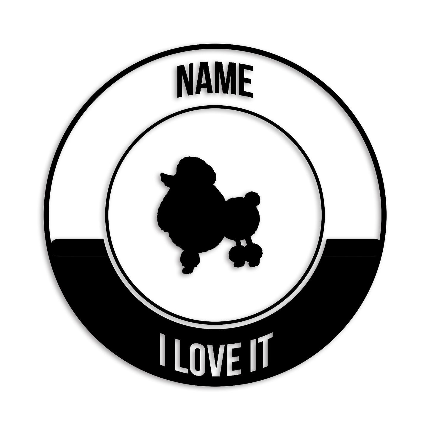 トイプードル 文字入れ可能 ペット 犬 カッティング ステッカー (st-149-57)