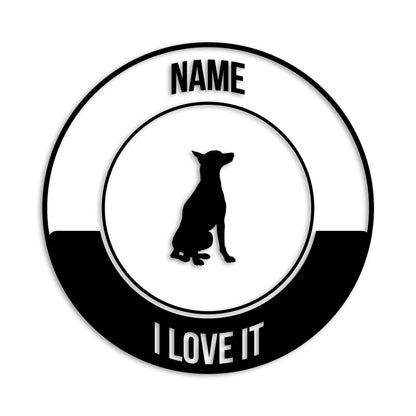 ドーベルマン 文字入れ可能 ペット 犬 カッティング ステッカー (st-149-62)