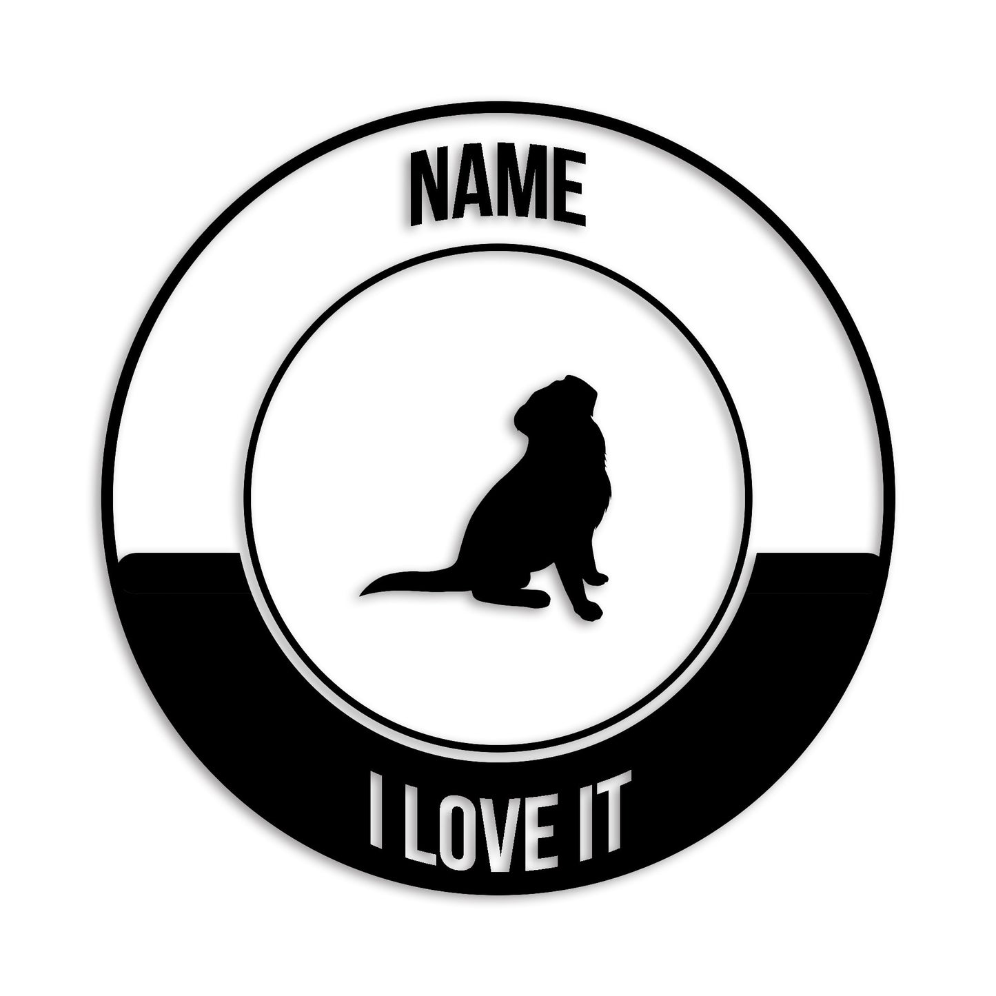 バーニーズマウンテンド 文字入れ可能 ペット 犬 カッティング ステッカー (st-149-64)