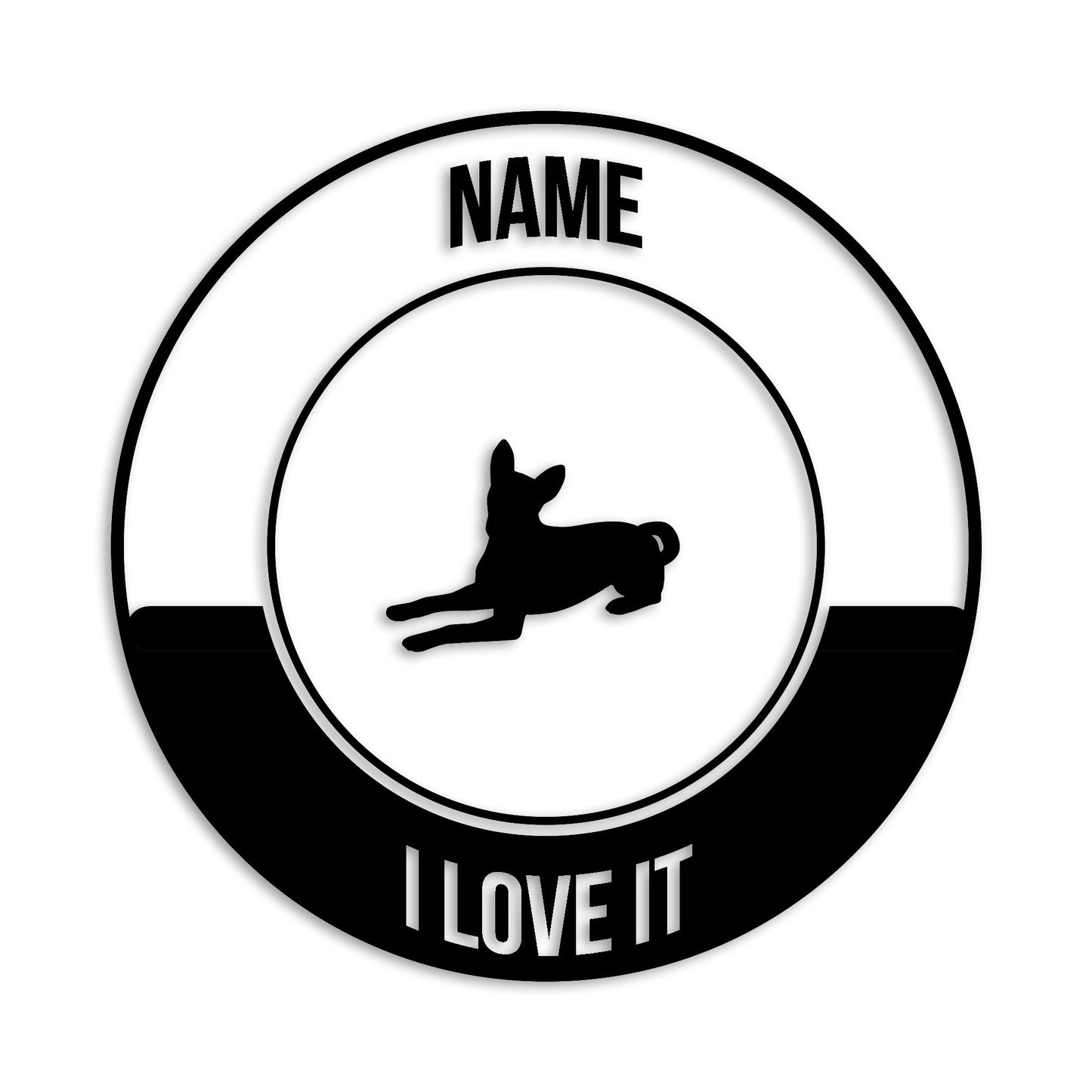 バセンジー 文字入れ可能 ペット 犬 カッティング ステッカー (st-149-70)