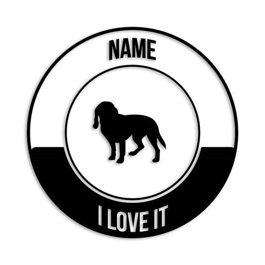 ビーグル 文字入れ可能 ペット 犬 カッティング ステッカー (st-149-76)