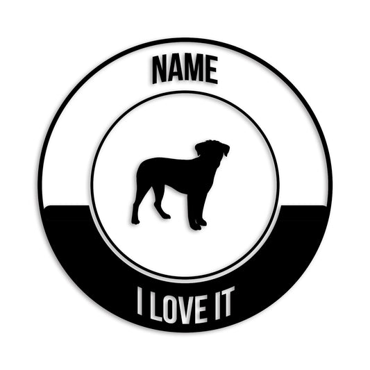 ボーダーテリア 文字入れ可能 ペット 犬 カッティング ステッカー (st-149-95)