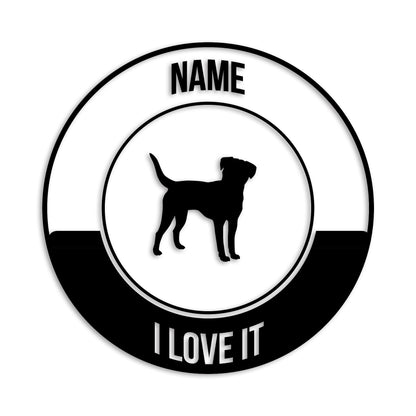 ボーダーテリア 文字入れ可能 ペット 犬 カッティング ステッカー (st-149-96)