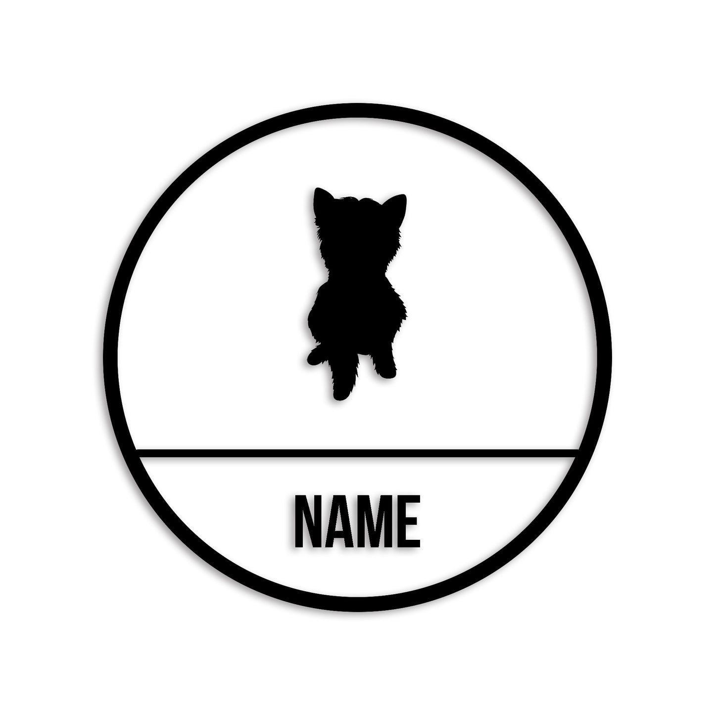 ヨークシャーテリア 文字入れ可能 ペット 犬 カッティング ステッカー (st-150-112)