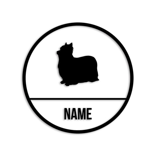 ヨークシャーテリア 文字入れ可能 ペット 犬 カッティング ステッカー (st-150-113)