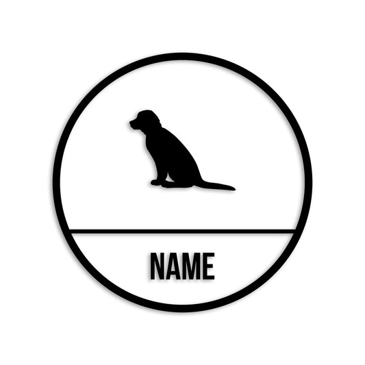 ラブラドールレトリバー 文字入れ可能 ペット 犬 カッティング ステッカー (st-150-115)