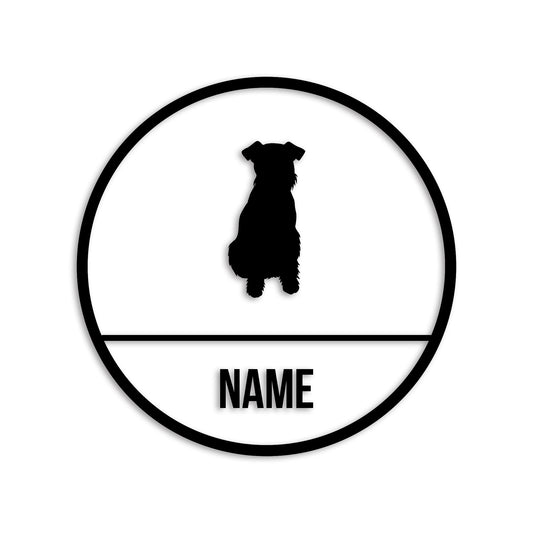 ウェルシュテリア 文字入れ可能 ペット 犬 カッティング ステッカー (st-150-12)