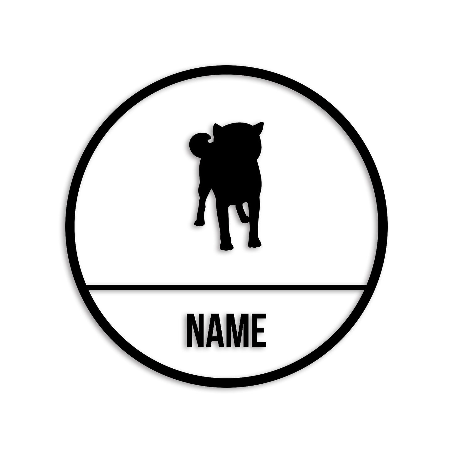 柴犬 文字入れ可能 ペット 犬 カッティング ステッカー (st-150-122)