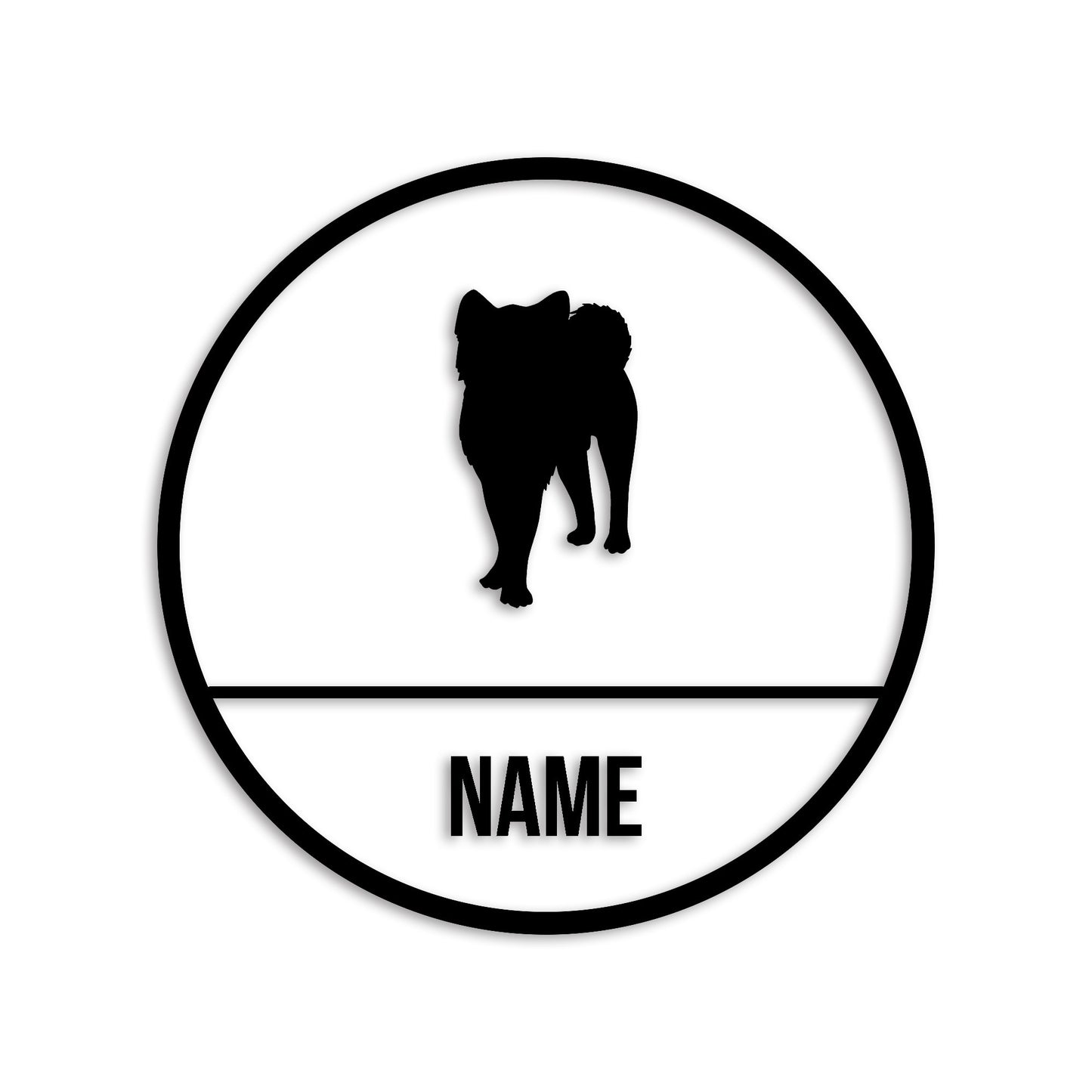 秋田犬 文字入れ可能 ペット 犬 カッティング ステッカー (st-150-127)