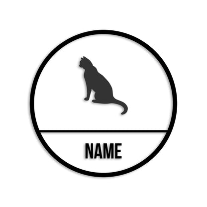 アメリカンショートヘアー 文字入れ可能 ペット 猫 カッティング ステッカー (st-150-136)