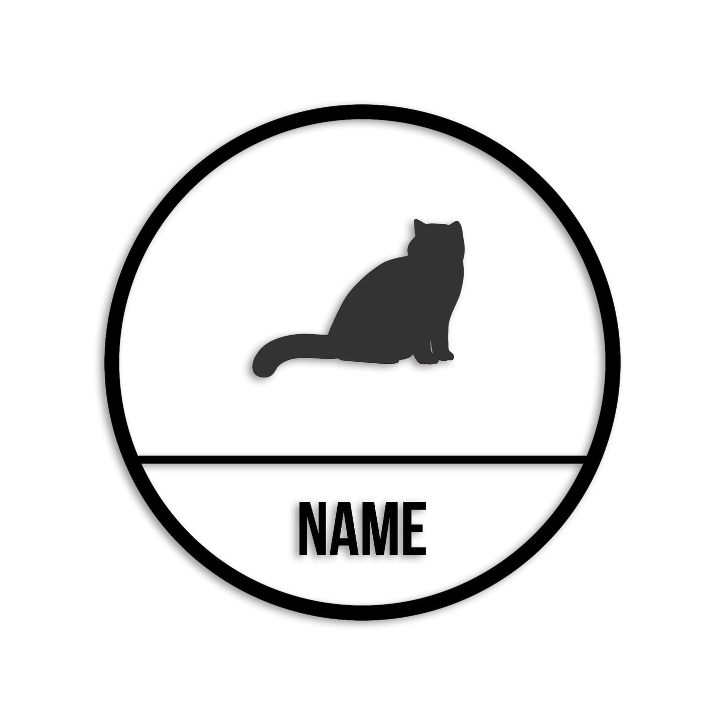 エキゾチック 文字入れ可能 ペット 猫 カッティング ステッカー (st-150-139)