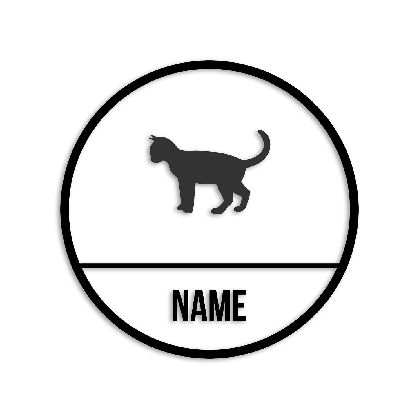 オシキャット 文字入れ可能 ペット 猫 カッティング ステッカー (st-150-142)