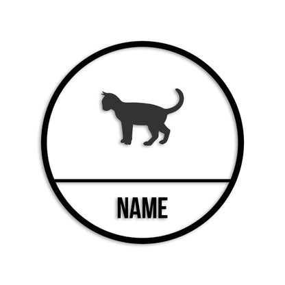 オシキャット 文字入れ可能 ペット 猫 カッティング ステッカー (st-150-142)