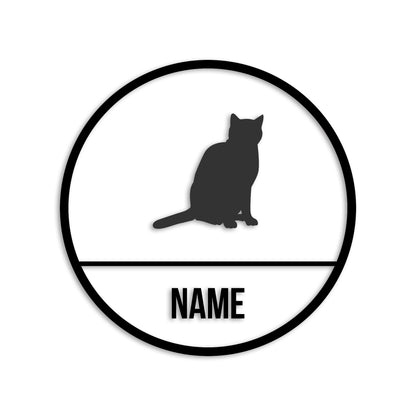 オシキャット 文字入れ可能 ペット 猫 カッティング ステッカー (st-150-143)