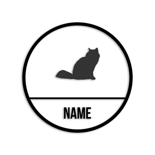 バーマン 文字入れ可能 ペット 猫 カッティング ステッカー (st-150-164)