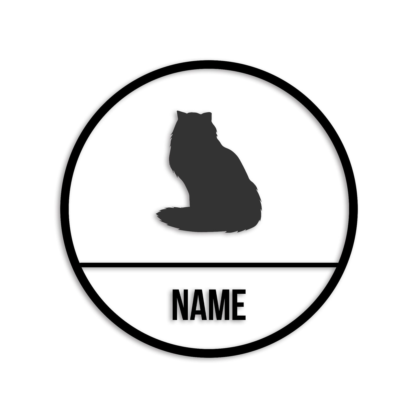 ペルシャ 文字入れ可能 ペット 猫 カッティング ステッカー (st-150-168)