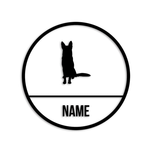 ジャーマンシェパード 文字入れ可能 カッティングステッカー st-150-30