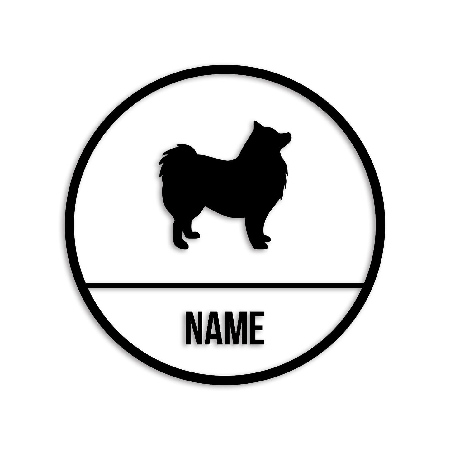 スピッツ 文字入れ可能 ペット 犬 カッティング ステッカー (st-150-37)