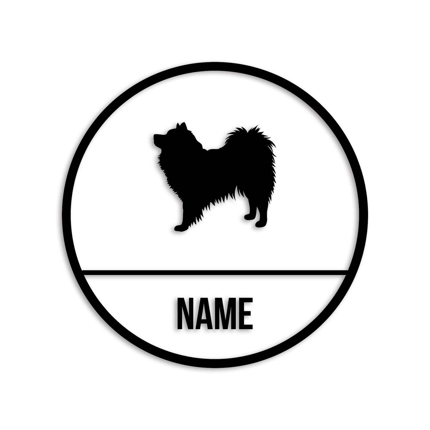 スピッツ 文字入れ可能 ペット 犬 カッティング ステッカー (st-150-38)