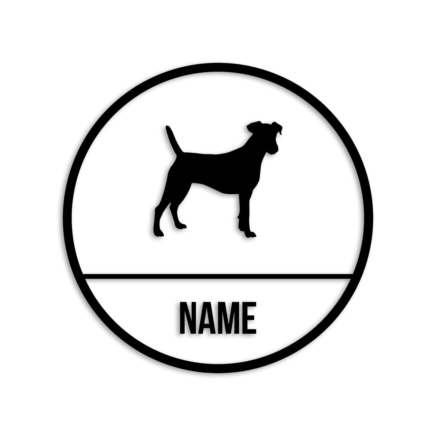 スムースフォックステリ 文字入れ可能 ペット 犬 カッティング ステッカー (st-150-39)