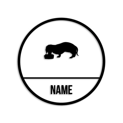 ダックスフンド 文字入れ可能 ペット 犬 カッティング ステッカー (st-150-44)