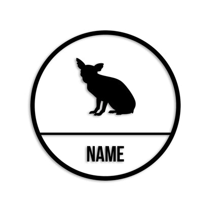 チワワ 文字入れ可能 ペット 犬 カッティング ステッカー (st-150-51)