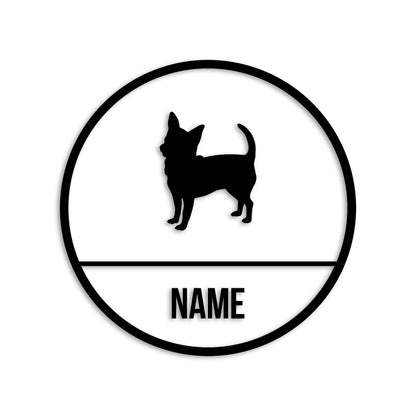 チワワ 文字入れ可能 ペット 犬 カッティング ステッカー (st-150-53)