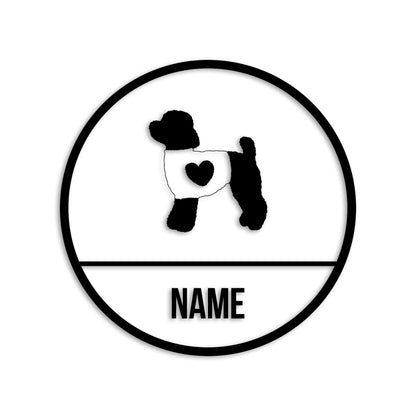 トイプードル 文字入れ可能 ペット 犬 カッティング ステッカー (st-150-55)