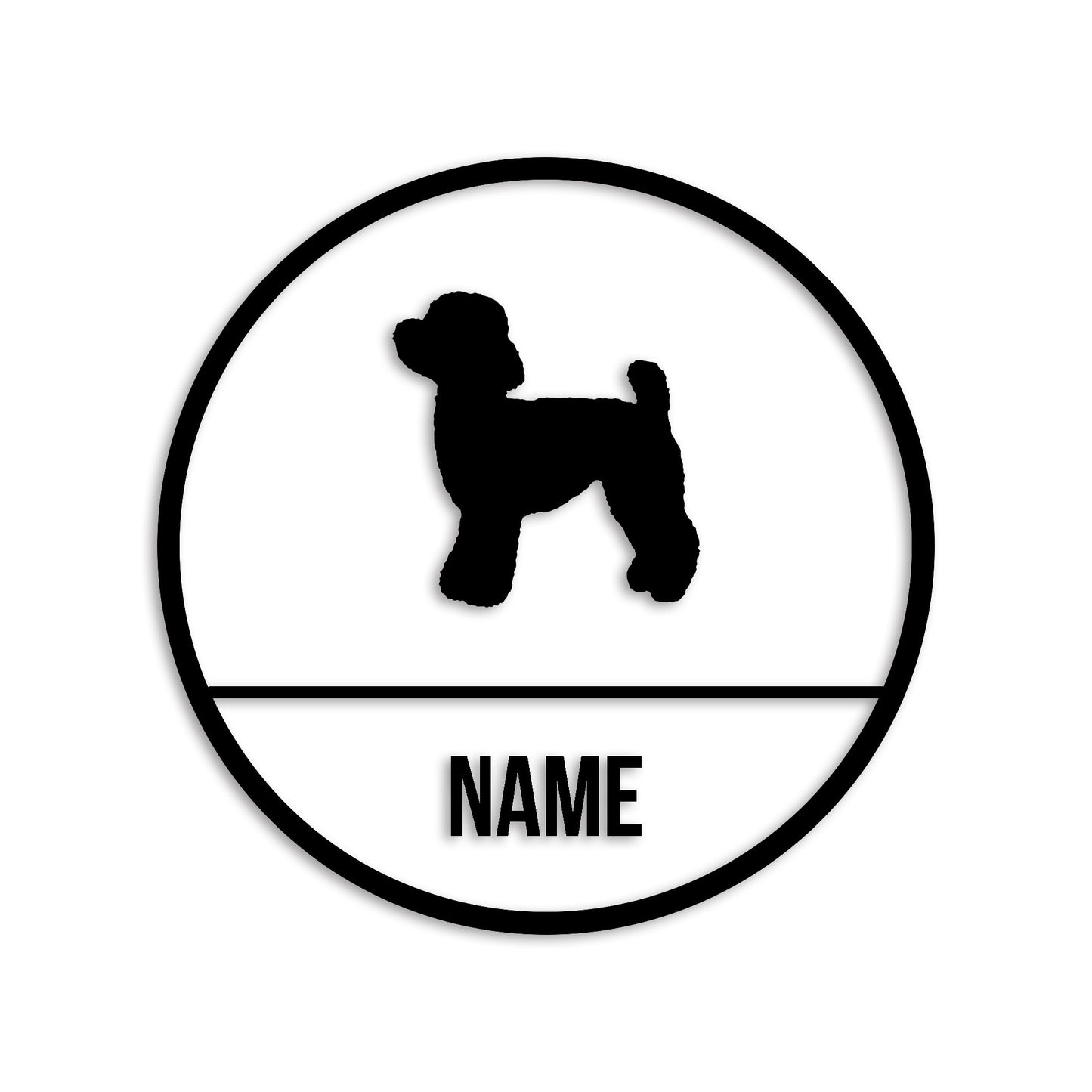 トイプードル 文字入れ可能 ペット 犬 カッティング ステッカー (st-150-56)