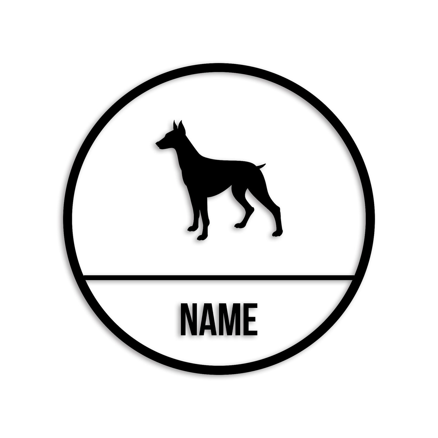 ドーベルマン 文字入れ可能 ペット 犬 カッティング ステッカー (st-150-61)