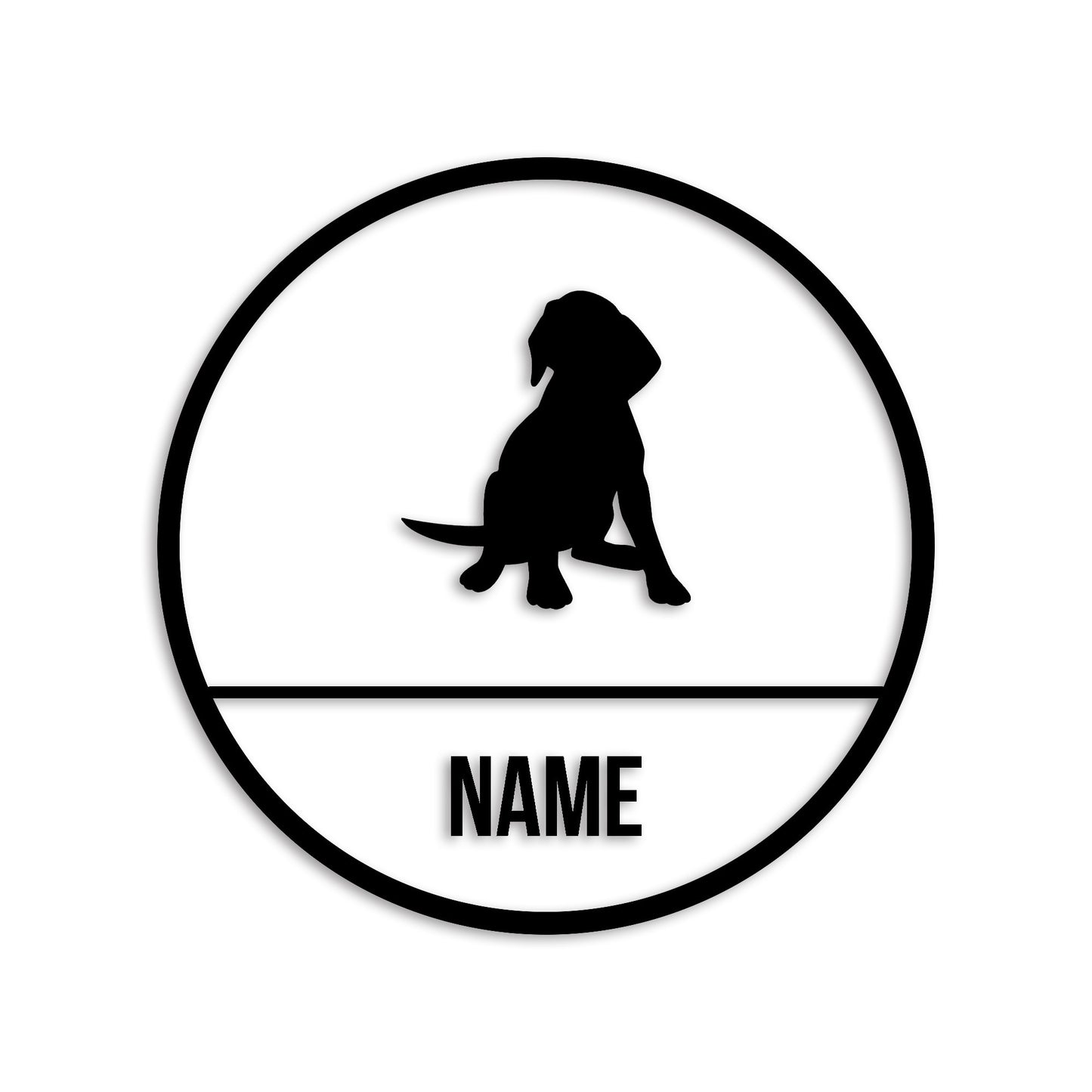 ビーグル 文字入れ可能 ペット 犬 カッティング ステッカー (st-150-75)