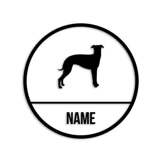 ウィペット 文字入れ可能 ペット 犬 カッティング ステッカー (st-150-8)