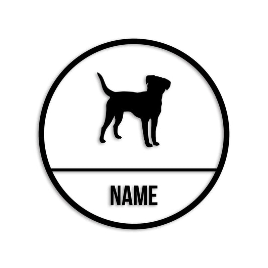 ボーダーテリア 文字入れ可能 ペット 犬 カッティング ステッカー (st-150-96)