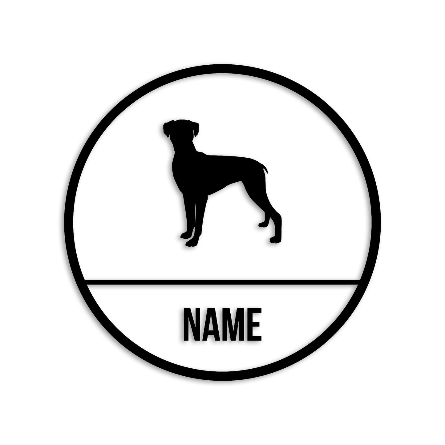 ボクサー 文字入れ可能 ペット 犬 カッティング ステッカー (st-150-97)