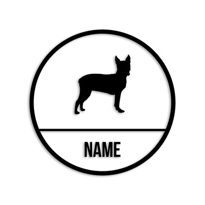 ボストンテリア 文字入れ可能 ペット 犬 カッティング ステッカー (st-150-98)