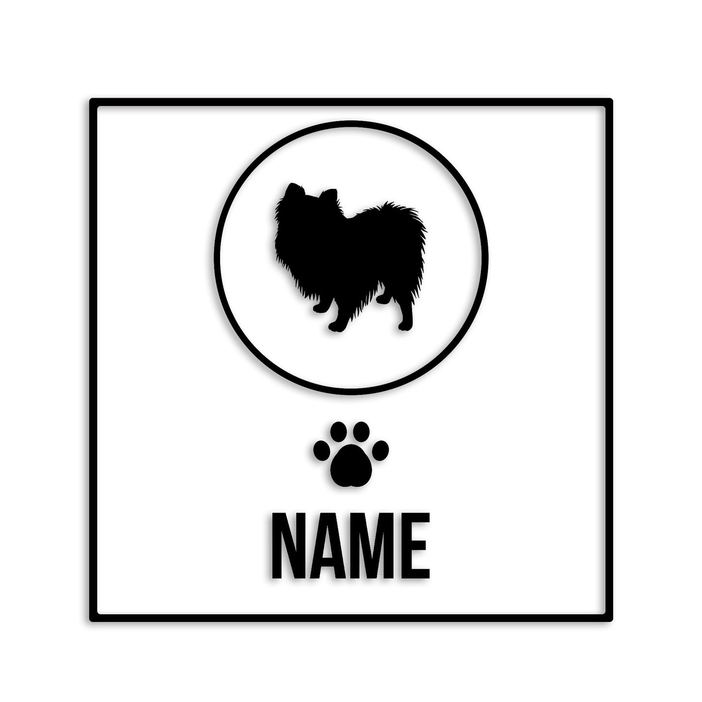 ポメラニアン 文字入れ可能 ペット 犬 カッティング ステッカー (st-151-101)