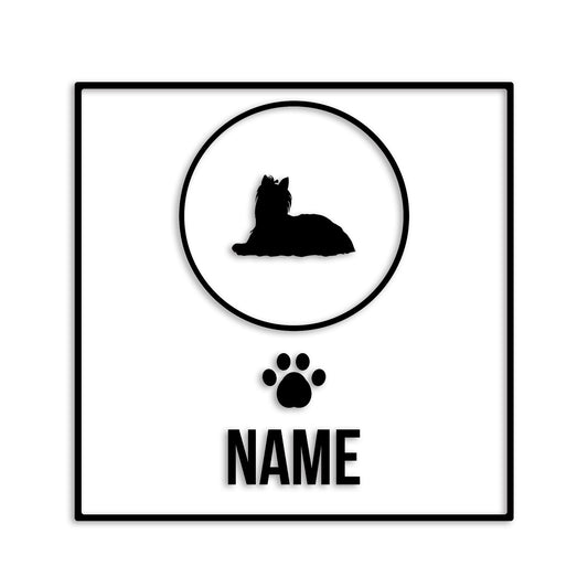 ヨークシャーテリア 文字入れ可能 ペット 犬 カッティング ステッカー (st-151-110)