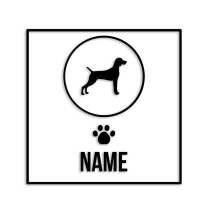 ワイマラナー 文字入れ可能 ペット 犬 カッティング ステッカー (st-151-118)