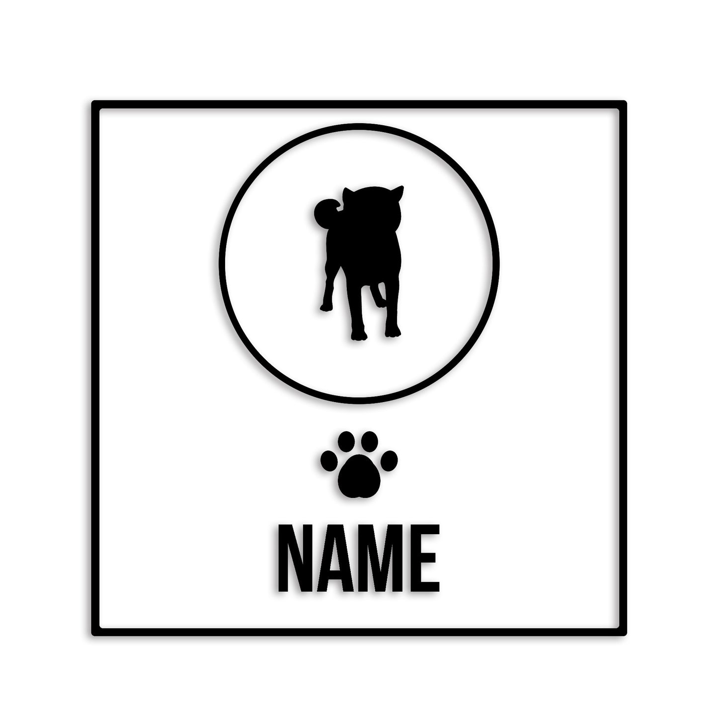 柴犬 文字入れ可能 ペット 犬 カッティング ステッカー (st-151-122)