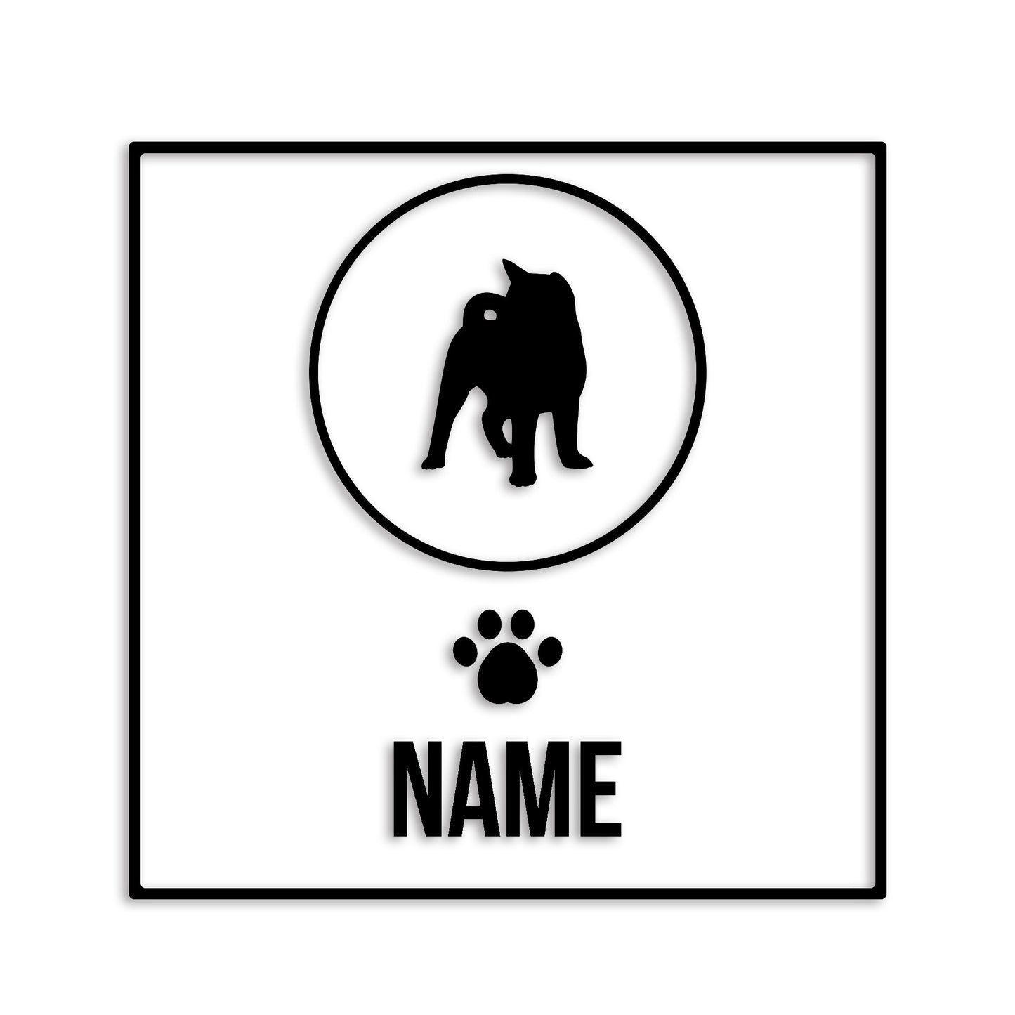 秋田犬 文字入れ可能 ペット 犬 カッティング ステッカー (st-151-126)