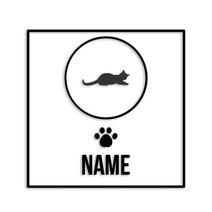 アビシニアン 文字入れ可能 ペット 猫 カッティング ステッカー (st-151-132)