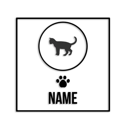 オシキャット 文字入れ可能 ペット 猫 カッティング ステッカー (st-151-142)