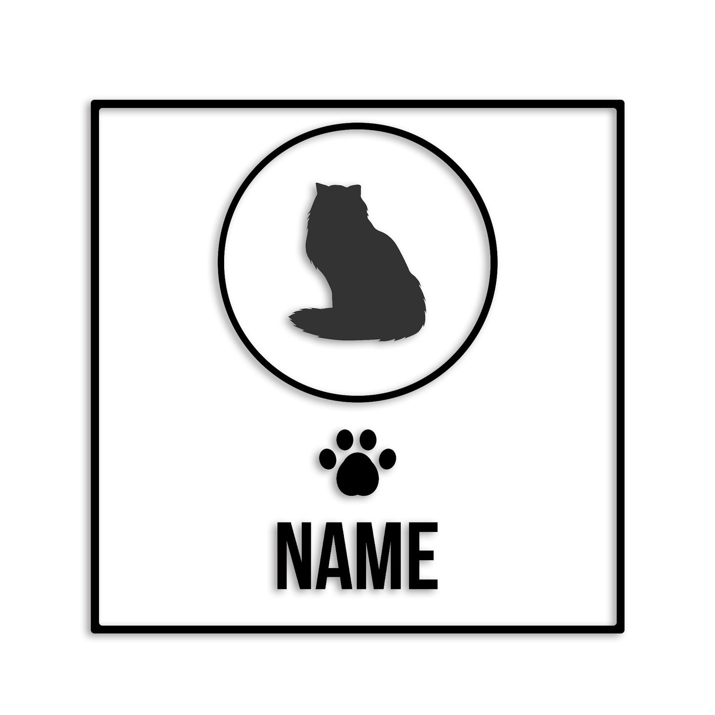 ペルシャ 文字入れ可能 ペット 猫 カッティング ステッカー (st-151-168)