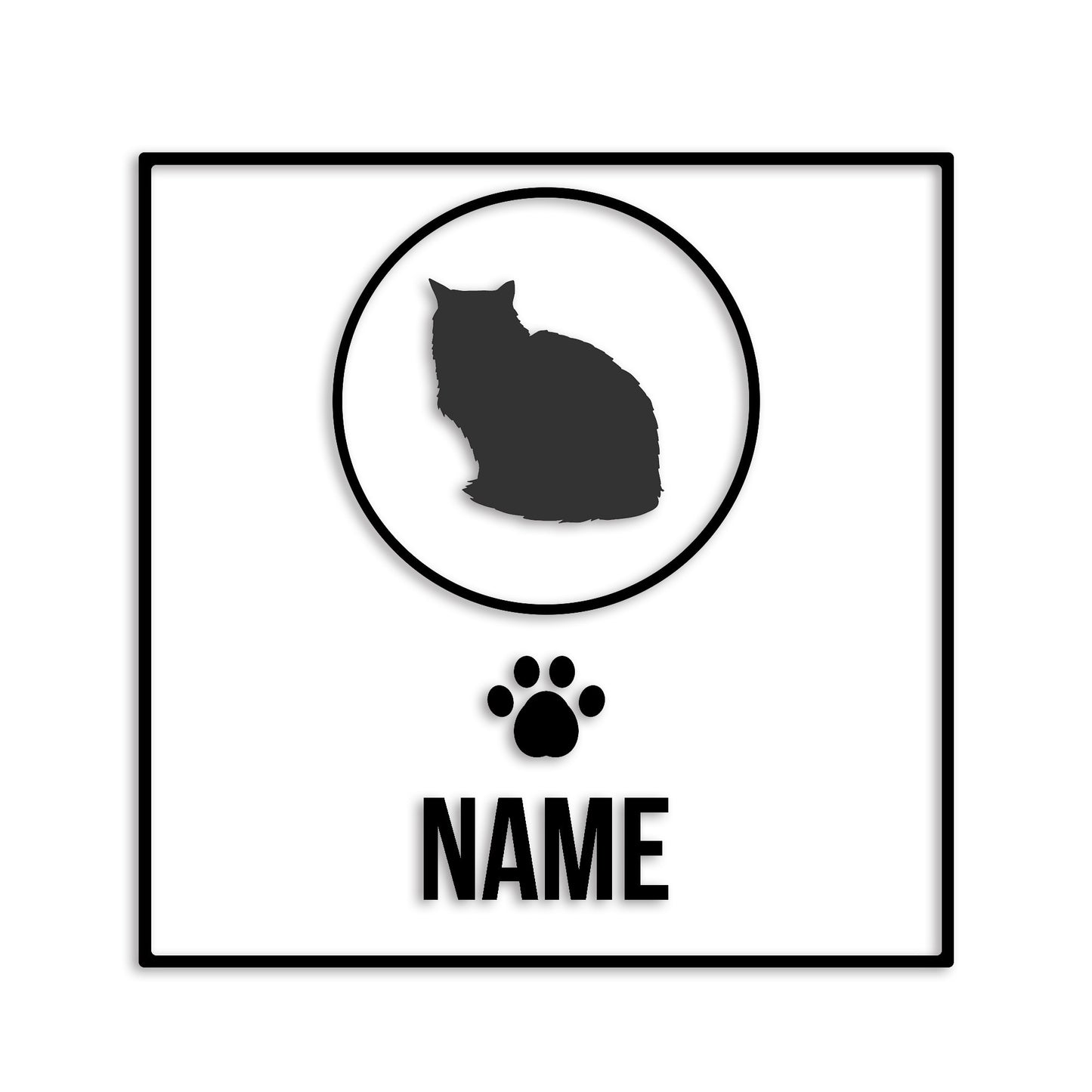 ペルシャ 文字入れ可能 ペット 猫 カッティング ステッカー (st-151-169)