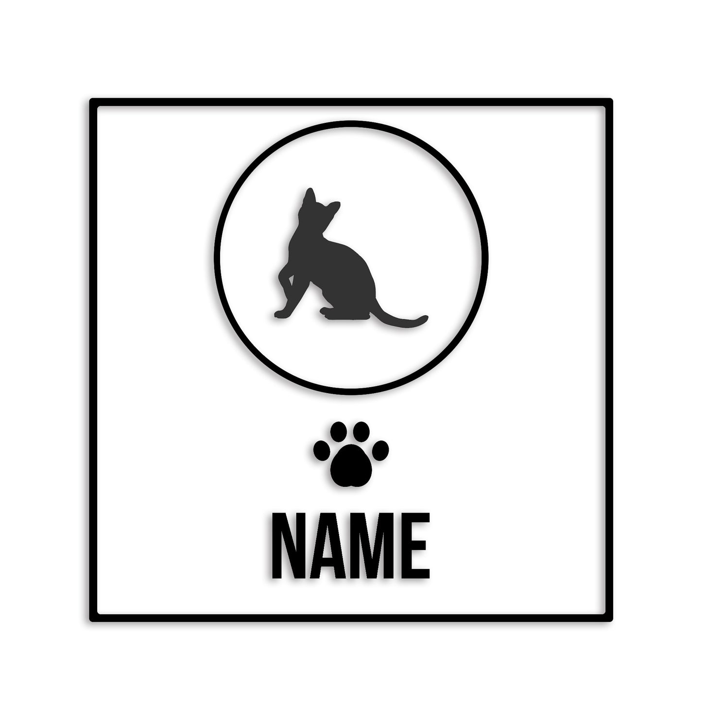 ベンガル 文字入れ可能 ペット 猫 カッティング ステッカー (st-151-170)