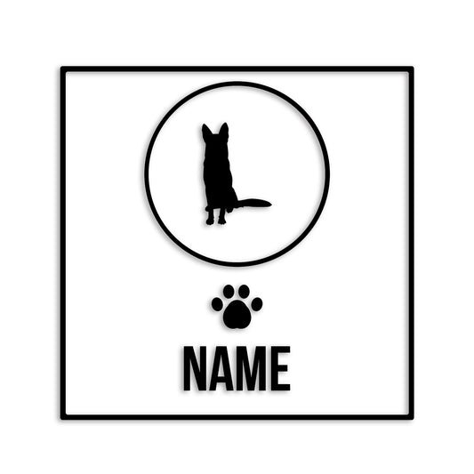 ジャーマンシェパード 文字入れ可能 カッティングステッカー st-151-30