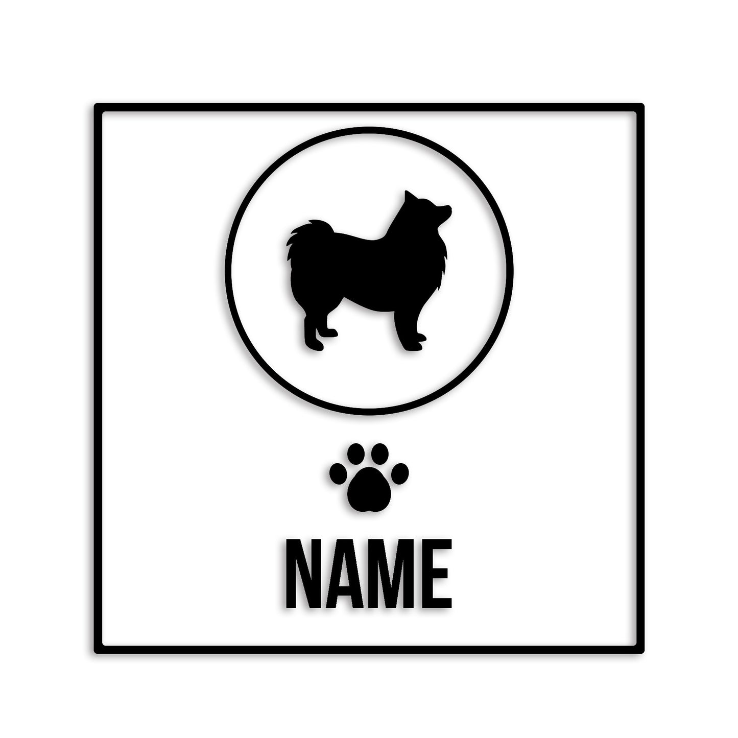 スピッツ 文字入れ可能 ペット 犬 カッティング ステッカー (st-151-37)